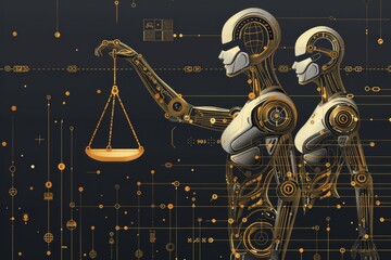 59 AI technology icons depicting AI in legal technology, a minimalist composition