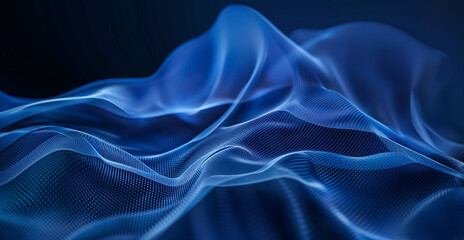 Obraz premium Abstract blue mesh background. Generative AI