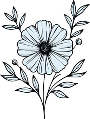Floral Flower Tattoo Illustration Design