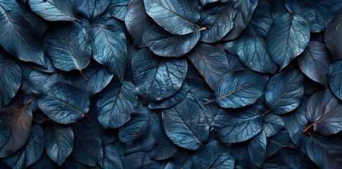Obraz premium Abstract Blue Leaves