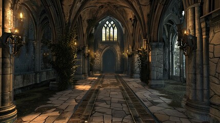 Obraz premium Untouched Antiquity Realms. AI generated art illustration.