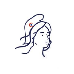 icône de Marianne symbole de la démocratie française © Sophie Animes