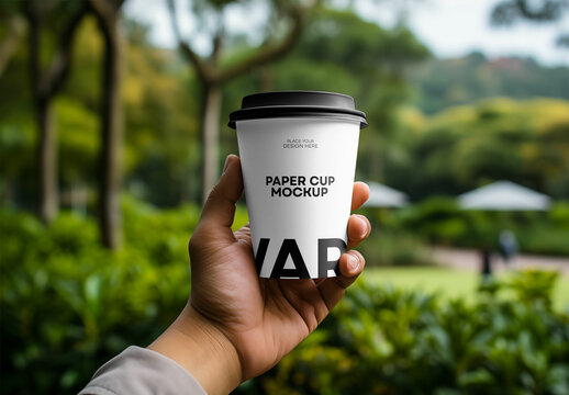 Paper Coffee Cup Mockup Generated with AI