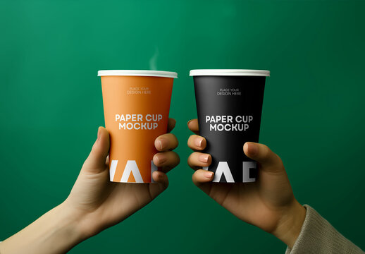 Paper Coffee Cup Mockup Generated with AI