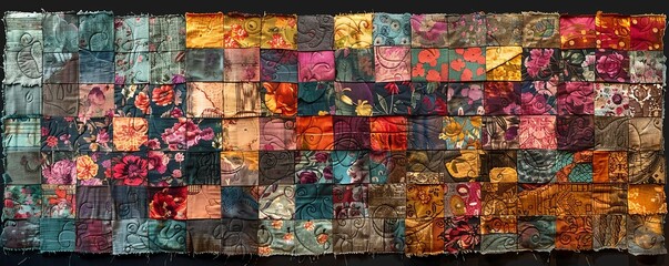 A patchwork quilt made up of scraps of fabric, each piece telling a story and adding to the overall beauty of the quilt.