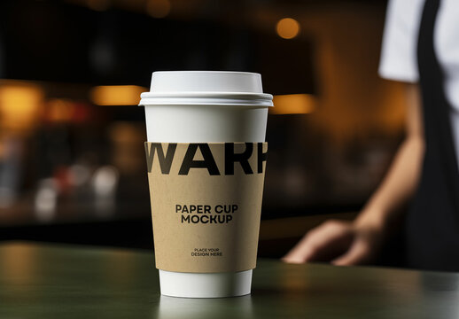Paper Coffee Cup Mockup Generated with AI