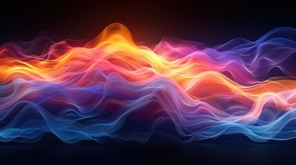 Obraz premium Abstract Wavy Pattern in Vibrant Colors