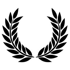 laurel wreath vector silhouette 