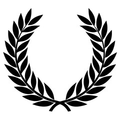 laurel wreath vector silhouette 