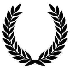laurel wreath vector silhouette 