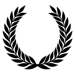 laurel wreath vector silhouette 