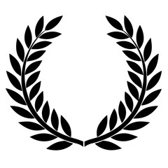 laurel wreath vector silhouette 