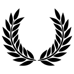 laurel wreath vector silhouette 