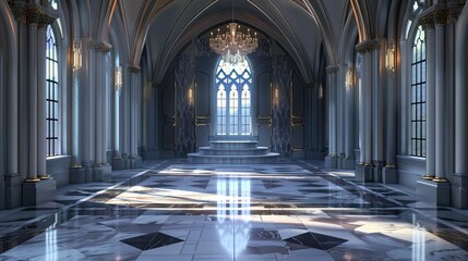 Fototapeta premium Magical Architecture. AI generated art illustration.