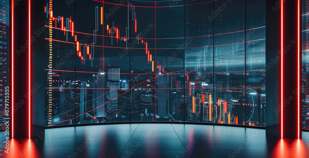 Aufkleber Trading charts three inside up pattern. Generative AI.