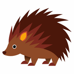Porcupine vector illustration on white background