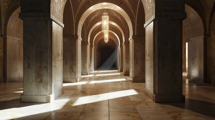 Obraz premium Magical Architecture. AI generated art illustration.