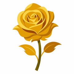 Golden rose vector illustration 