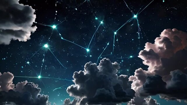 Visualize a virtual representation of cloud servers expanding and contracting dynamically to accommodate data storage needs, 4K cloud computing wallpaper animation video