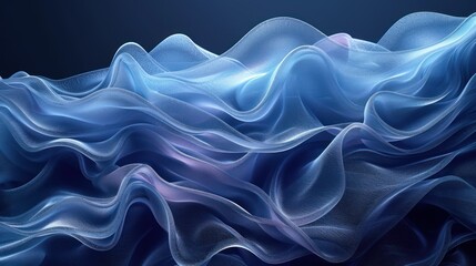 Obraz premium Abstract Blue and Purple Fabric Waves