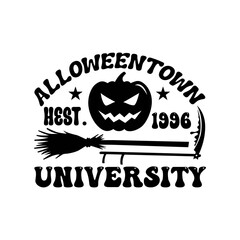 Obraz premium Retro Halloween Svg Bundle,Halloween Bundle, Halloween Svg Bundle, Cute But Creepy, Spooky Vibes, Fab-boo-lous, Halloweentown University,