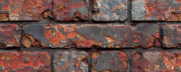 Weathered Brick Texture Background, 4K hyperrealistic photo