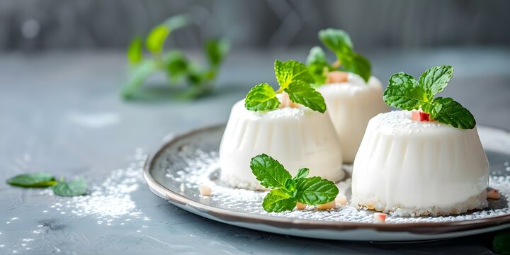 Trend Alert Sugar-Free Desserts Sweetened with Natural Alternatives such as Stevia or Monk Fruit. Concept Healthy Desserts, Natural Sweeteners, Sugar-Free Treats, Trendy Recipes