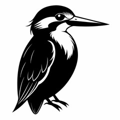 Kingfisher Black silhouette