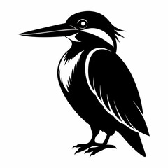 Kingfisher Black silhouette