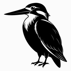 Kingfisher Black silhouette