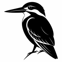Kingfisher Black silhouette