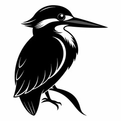 Kingfisher Black silhouette