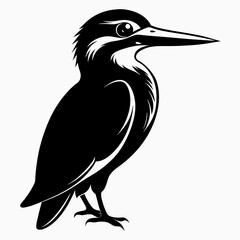 Kingfisher Black silhouette