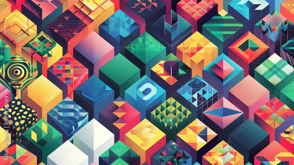 Poster pixel patterns enhance visual appeal and user experience in modern graphic design by adding depth an