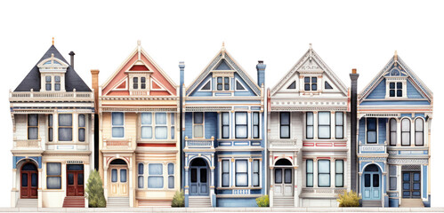 PNG  Sanfrancisco row houses architecture building neighbourhood.