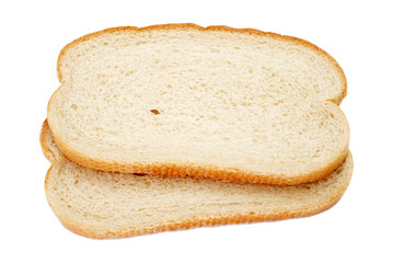 Slices of fresh rye bread on a transparent background.
