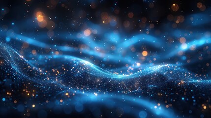 Obraz premium Abstract Blue and Gold Glitter Background