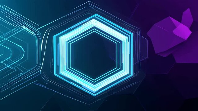Dynamic hexagon transition masks with abstract motion graphics and animated backgrounds.
