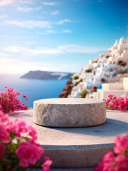 Podium for your product against the background of beautiful nature