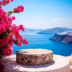 Fototapeta premium Podium for your product against the background of beautiful nature