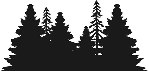 Forest Tree - Silhouette Graphic  
