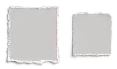 Pale Grey Deckled Edge Square Paper