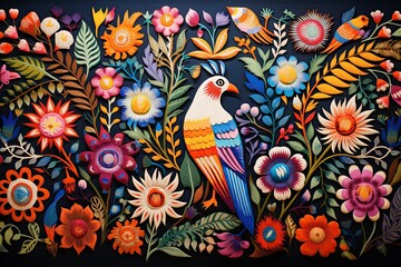 otomi embroidery, mexican textile, art, artisanal, craftsmanship, unique motifs, textile tradition, otomi culture, decorative art, folk