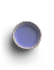Purple Ceramic Bowl with Watercolor Angled