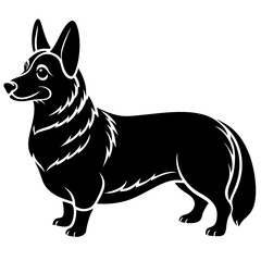 illustration of a Dog silhouette vector