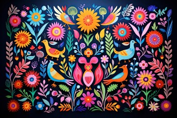 otomi embroidery, mexican textile, art, artisanal, craftsmanship, unique motifs, textile tradition, otomi culture, decorative art, folk