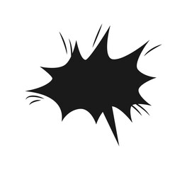 Collection of Sharp Explosion Speech Bubble Silhouettes. Vector illustration. flat vector collection isolated on white background