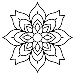 Abstract flower illustration mandala vector