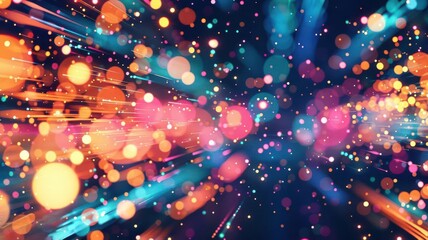 Fototapeta premium Abstract blurred lights with text area, abstract background, dreamy effect