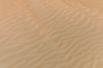 yellow sand of the Caspian Sea near Derbent, Dagestan, Russia